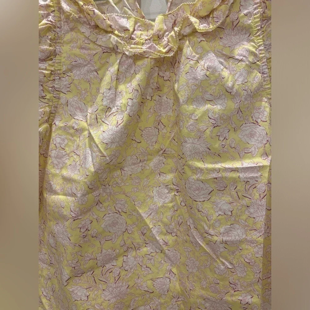 Floral J Crew Sleeveless Blouse Size Medium - Picture 5 of 7